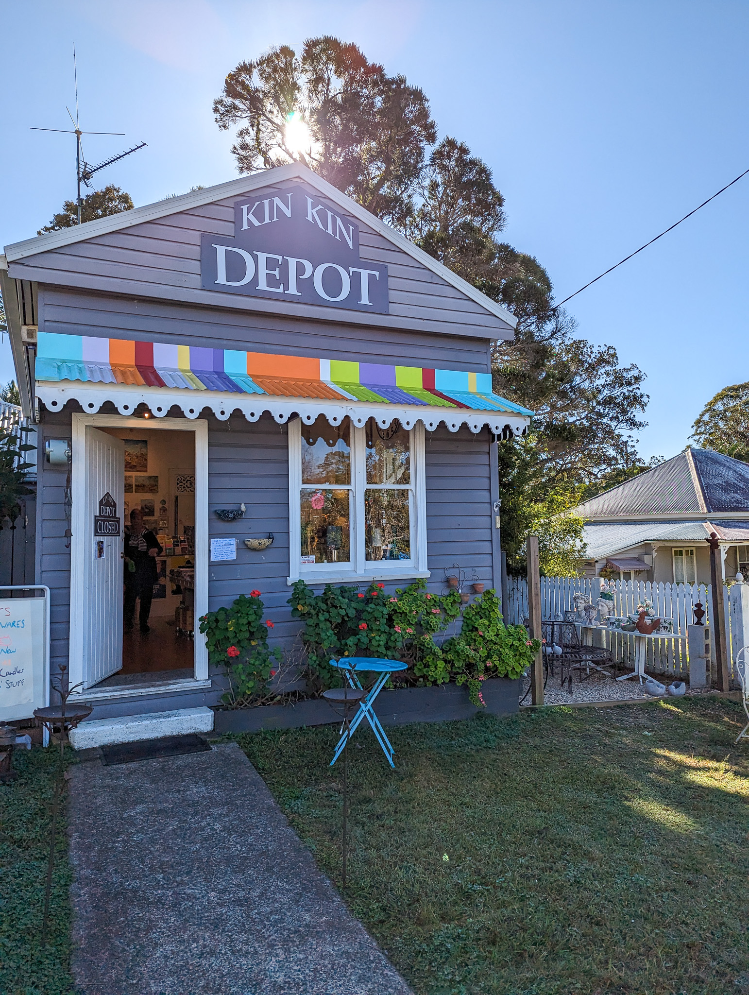 A colourful wooden gift shop in Kin Kin