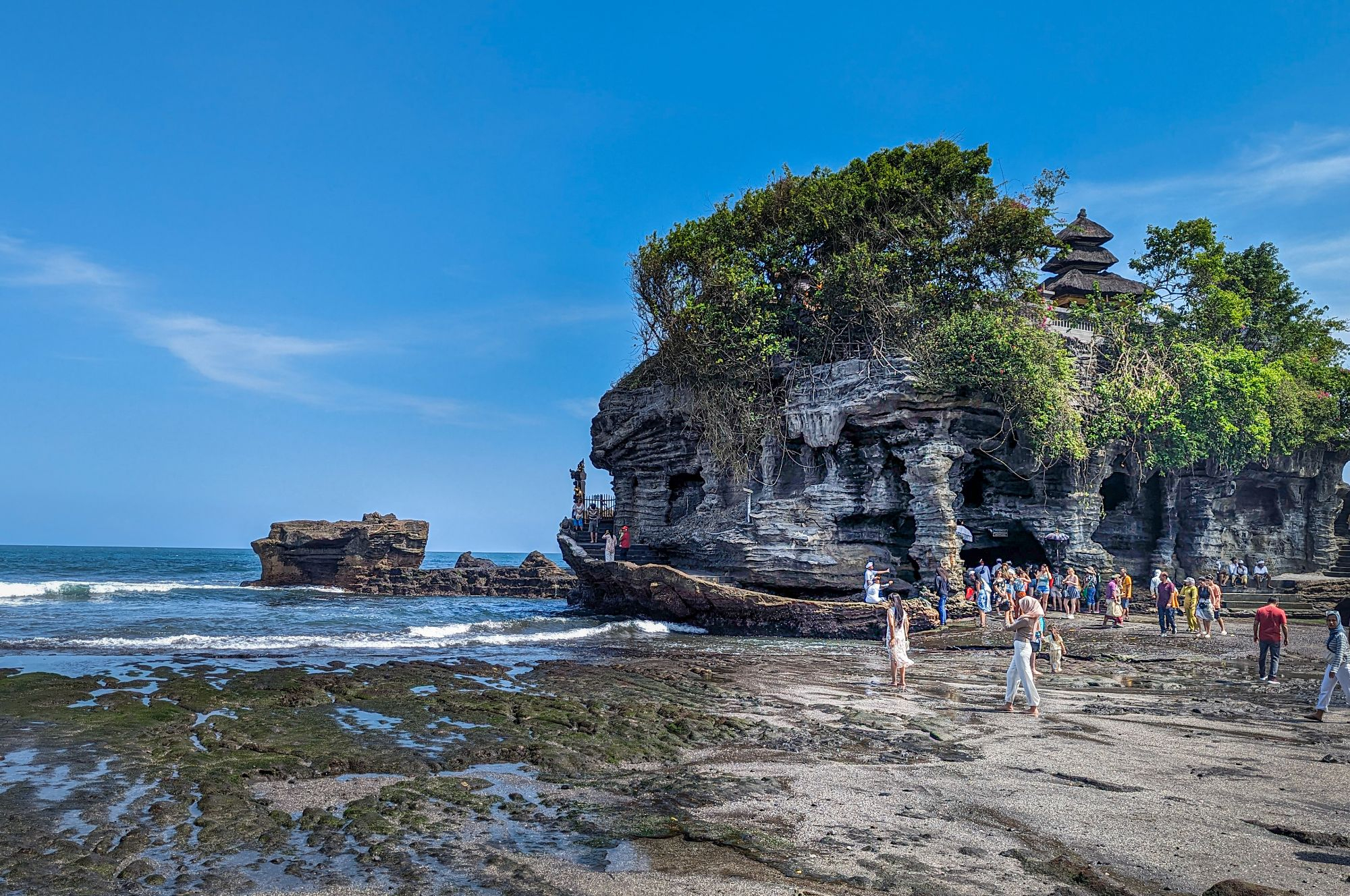 Close up of a Balinese Hindu sea temple