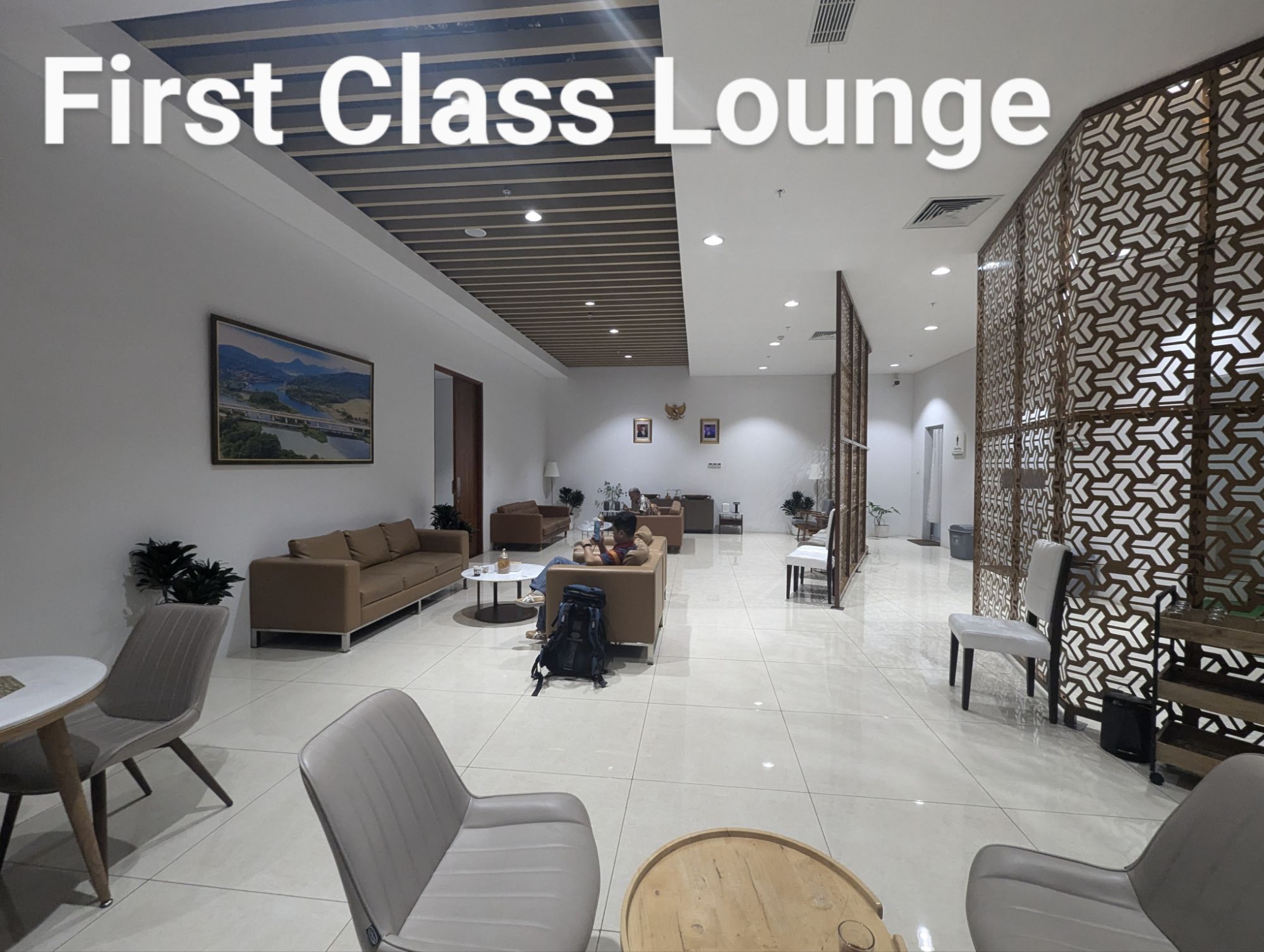 First Class Lounge on the Whoosh High Speed Train
