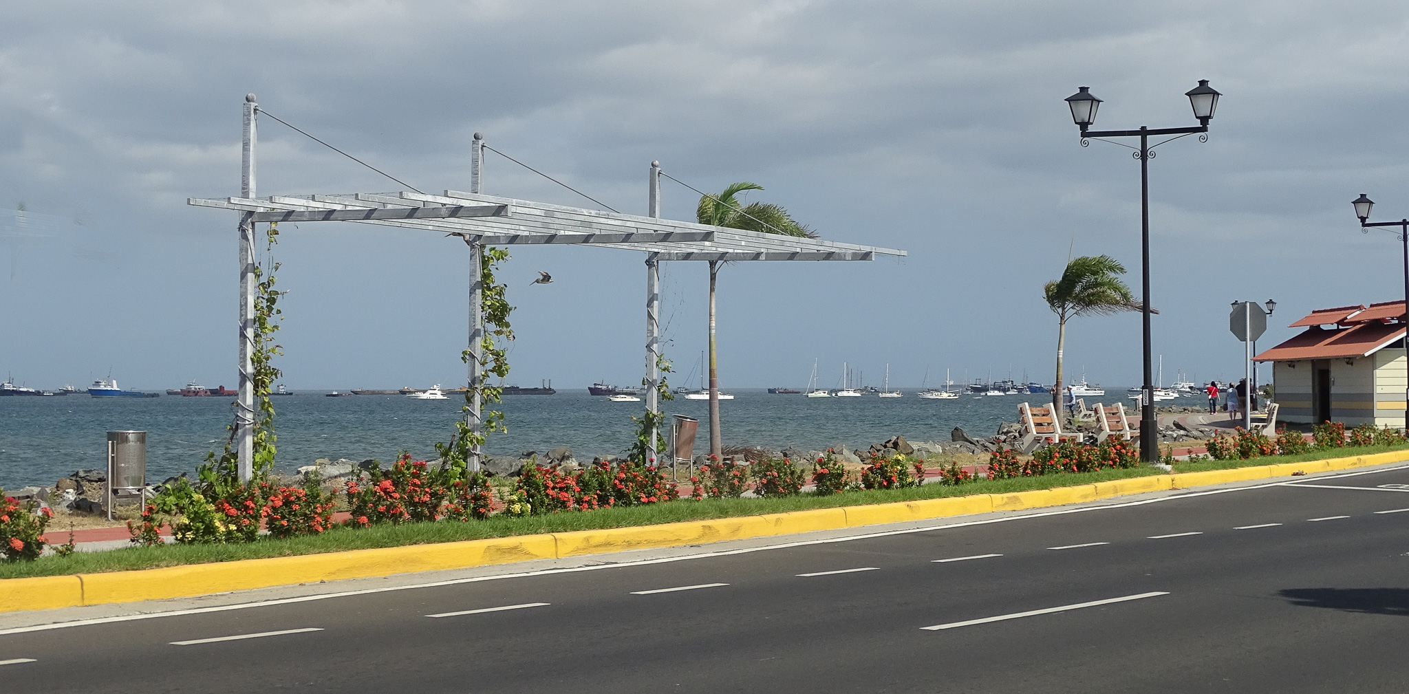 A view of Panama Bay and Amador Causeway